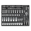 Sealey Premier Socket Set with Tool Tray 3/8" & 1/2"Sq Drive 55pc