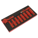 Sealey Premier Insulated Socket Set with Tool Tray 1/2"Sq Drive 10pc - VDE Approved