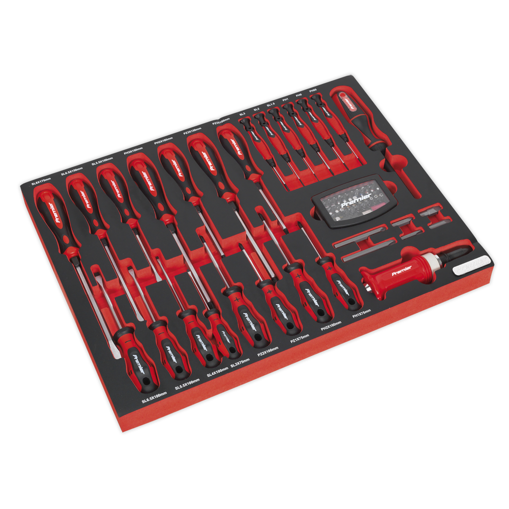 Premier Platinum Screwdriver Set with Tool Tray 72pc