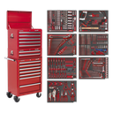 Superline PRO® Tool Chest Combination 14 Drawer with 446pc Tool Kit - Red