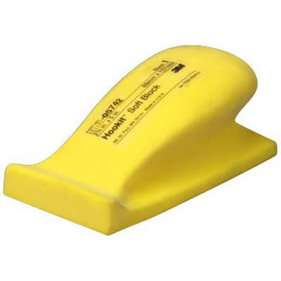 3M 50mm x 127mm Hookit Flexible Yellow Soft Hand Block (Each)