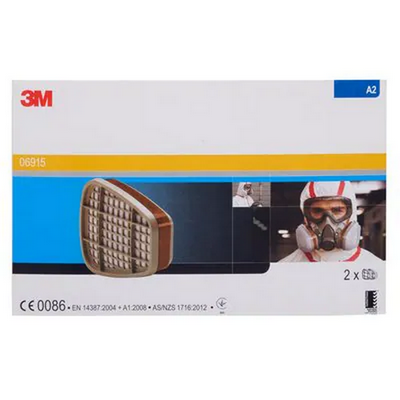 3M A2 Organic Vapour Filter For 6000 & 7500 Series Mask (Pkt 4)