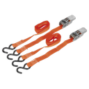 Sealey Ratchet Straps Polyester Webbing with S-Hooks 25mm x 4m 5