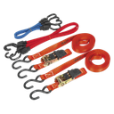 Ratchet Strap & Bungee Cord Set 6pc