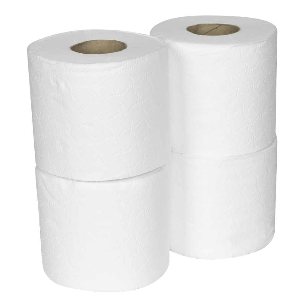 Plain White Toilet Roll - Pack of 4 x 10 (40 Rolls)