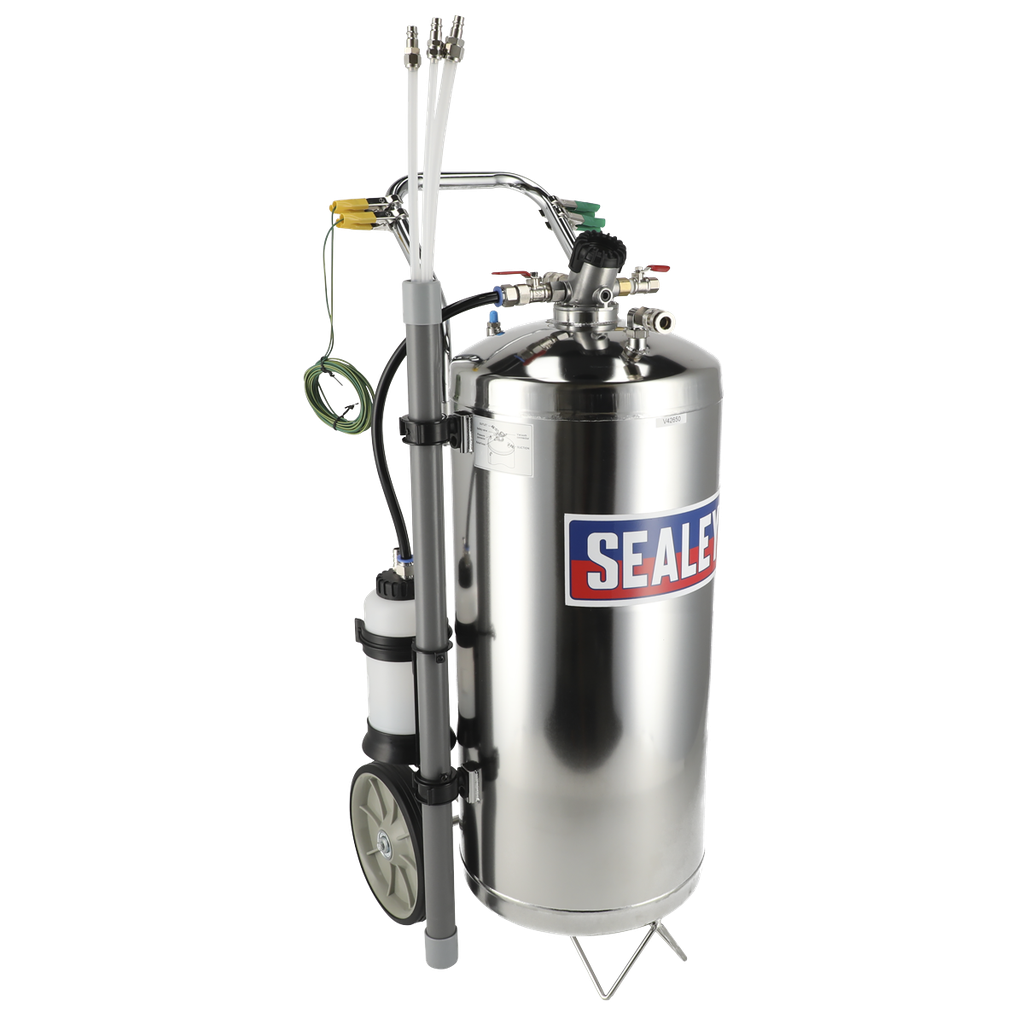 Sealey Air Operated Stainless Steel Fuel Drainer 40L