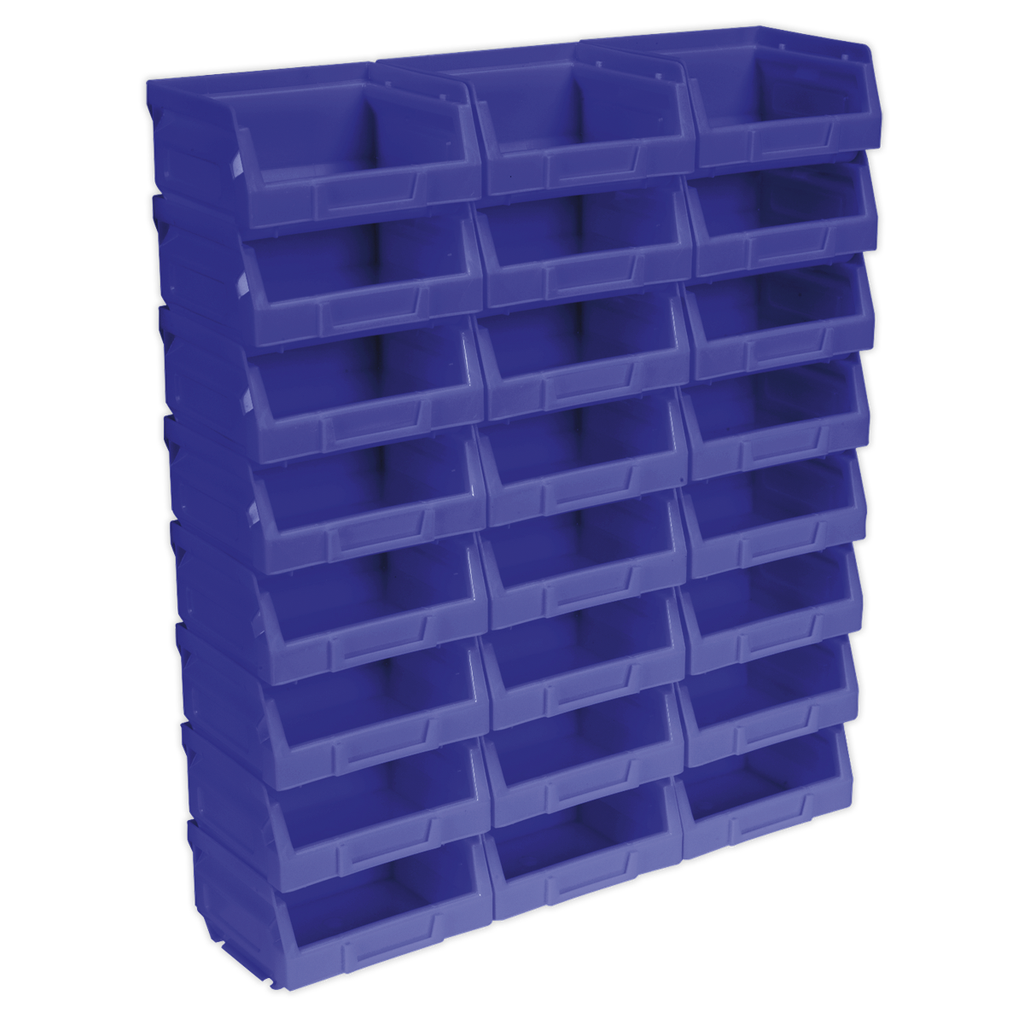 Plastic Storage Bin 105 x 85 x 55mm, Blue - Pack of 24