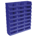 Plastic Storage Bin 105 x 85 x 55mm, Blue - Pack of 24