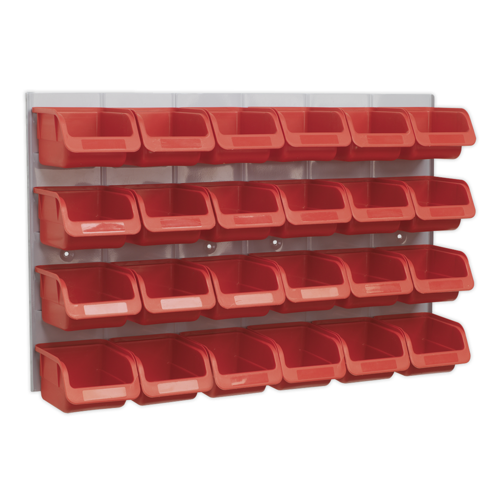 Sealey Bin & Panel Combination 24 Bins - Red