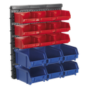 Wall Mounting Bin Storage System with 15 Bins