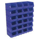 Plastic Storage Bin 150 x 240 x 130mm, Blue - Pack of 24