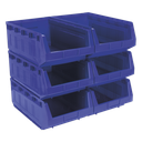 Sealey Plastic Storage Bin 310 x 500 x 190mm, Blue - Pack of 6
