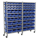 Mobile Bin Storage System with 72 Bins