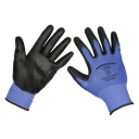 Sealey Worksafe® Lightweight Precision Grip Gloves, Large - Pack of 6 Pairs