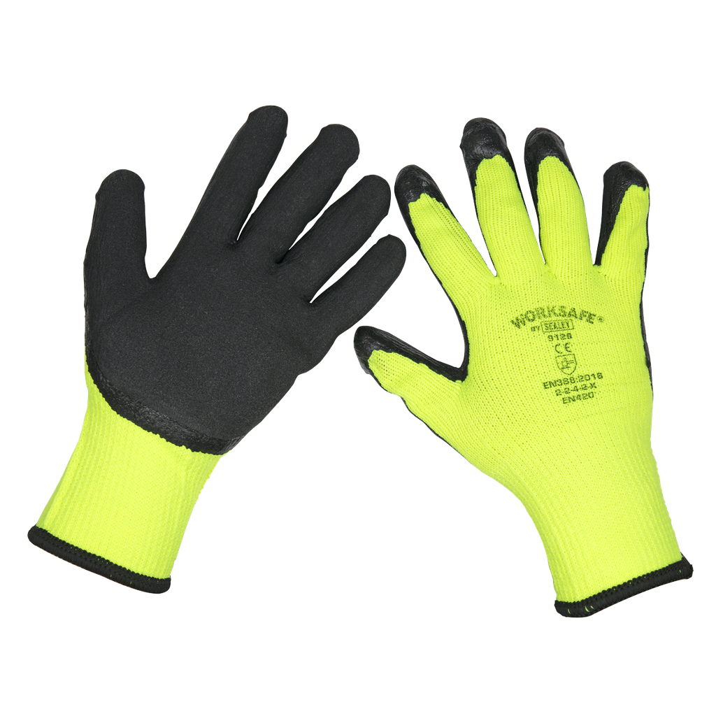 Sealey Worksafe® Thermal Super Grip Gloves, Large - Pack of 6 Pairs