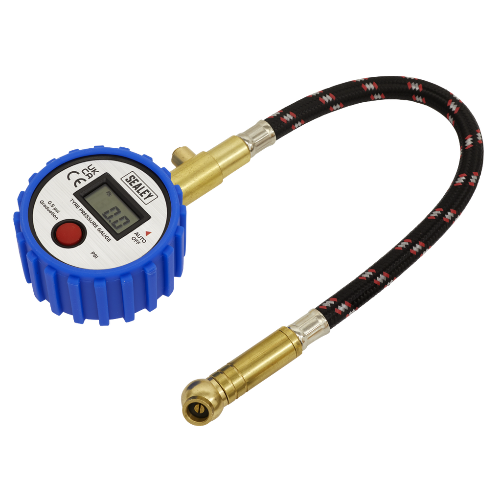 Digital Tyre Pressure Gauge with Leader Hose & Quick Release