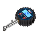 Sealey Digital Tyre Pressure Gauge with Swivel Head & Quick Rele