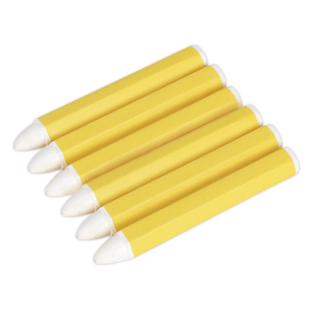 Tyre Marking Crayon, White - Pack of 6