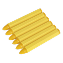 Sealey Tyre Marking Crayon, Yellow - Pack of 6