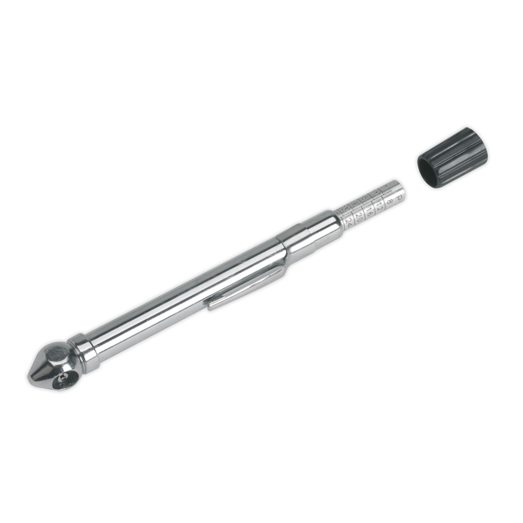Sealey Tyre Pressure Gauge with Pocket-Clip 6-50psi