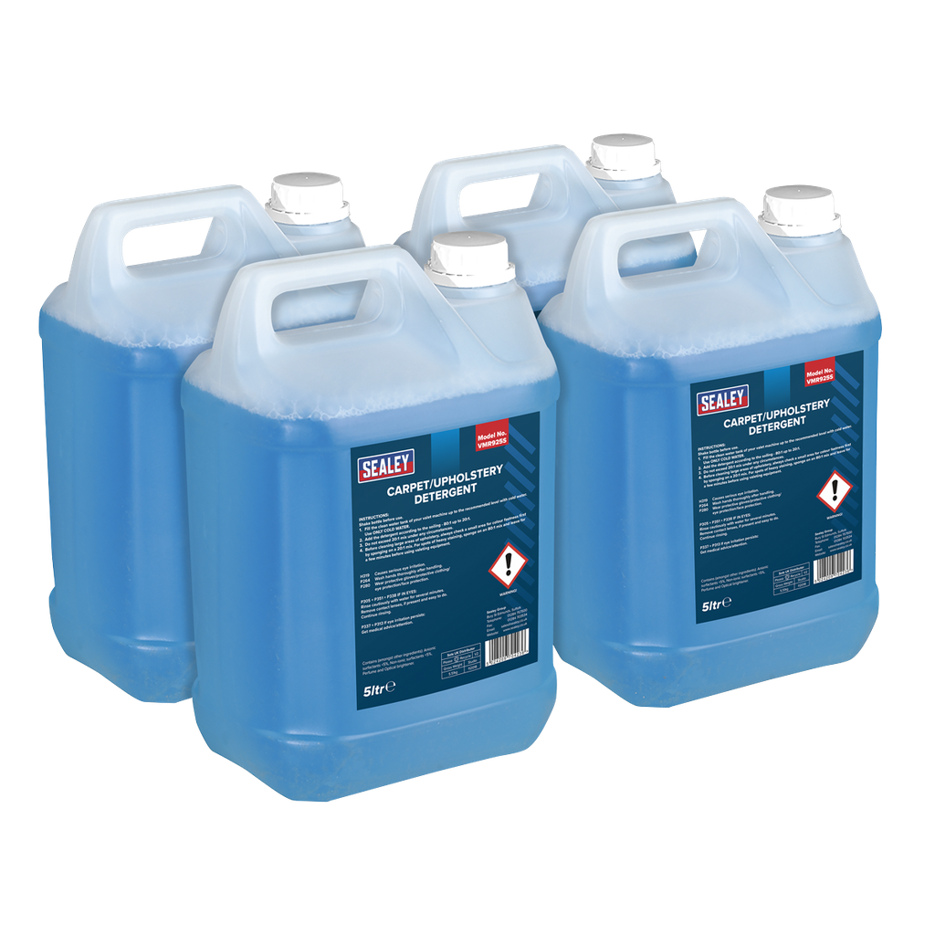 Sealey Carpet/Upholstery Detergent 5L - Pack of 4