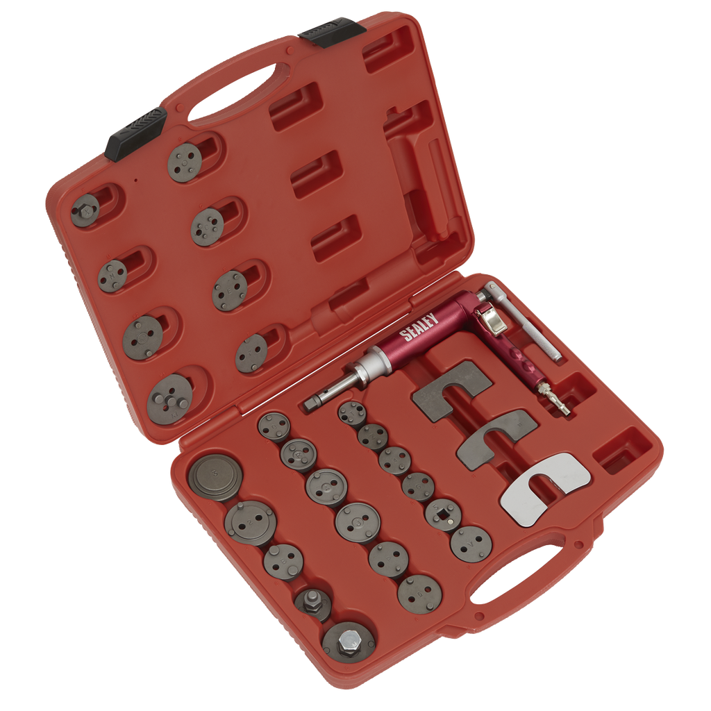 Sealey Air Operated Brake Piston Wind-Back Tool Kit 29pc