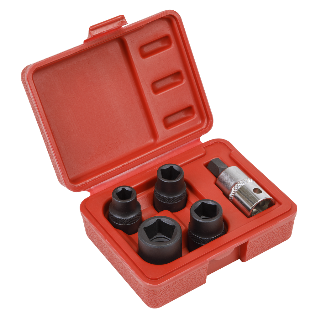Sealey Brake Caliper Socket Set 1/2"Sq Drive 5pc