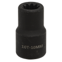 Sealey Brake Caliper Socket 1/2"Sq Drive 10-Point 10mm