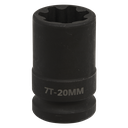 Sealey Brake Caliper Socket 1/2"Sq Drive 20mm 7-Point