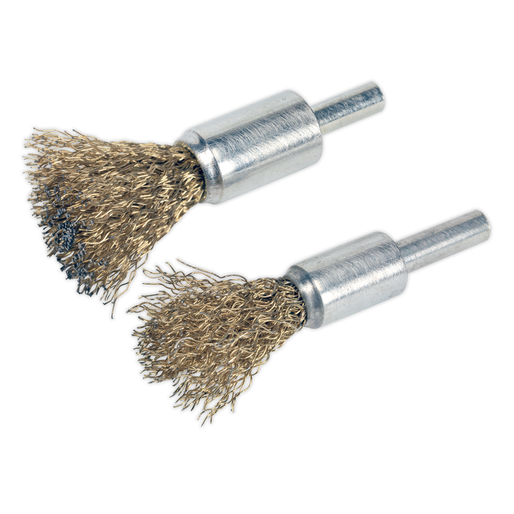 Sealey Decarbonising Crimped Wire Brush Set 2pc