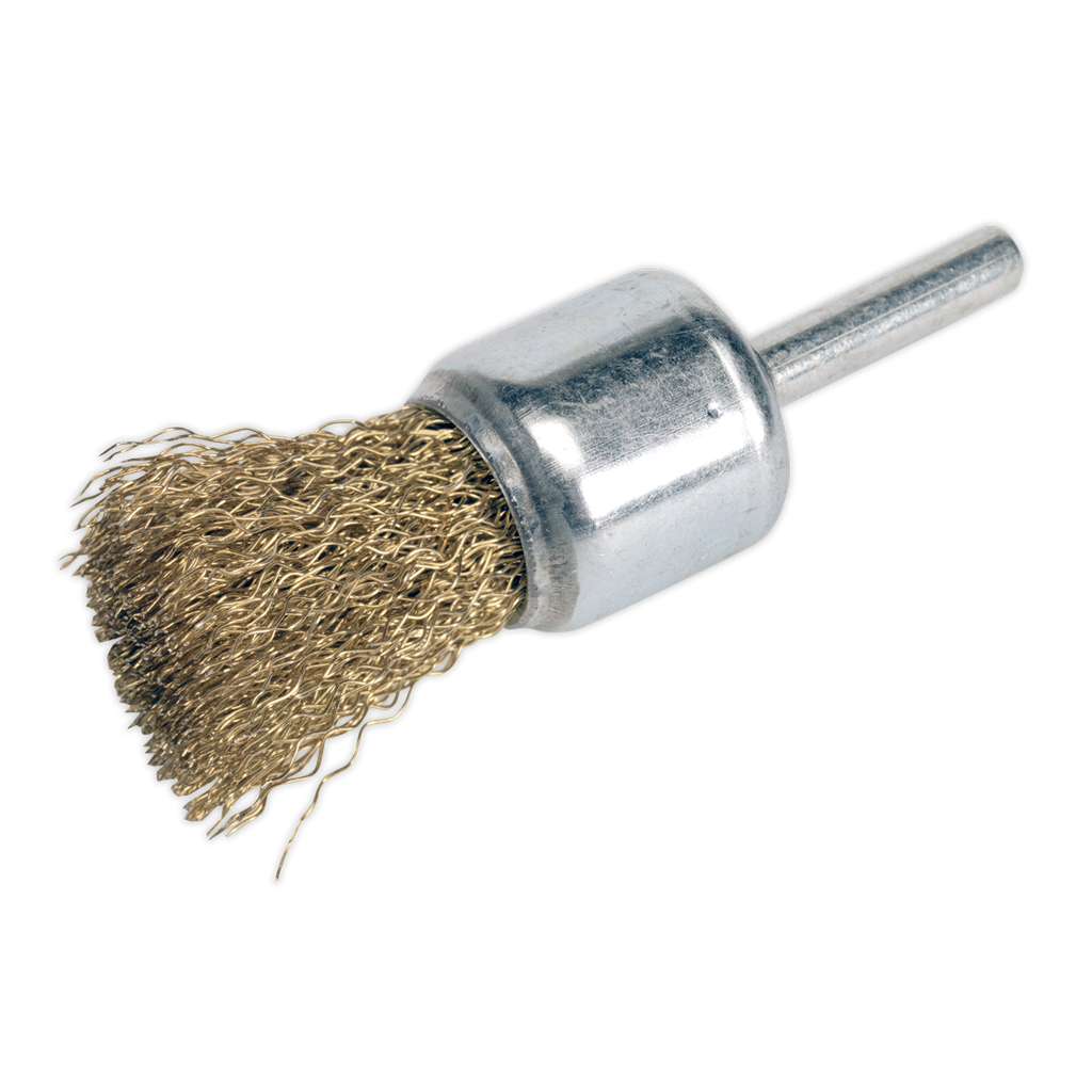 Sealey Flat Top Crimped Wire Decarbonising Brush 25mm