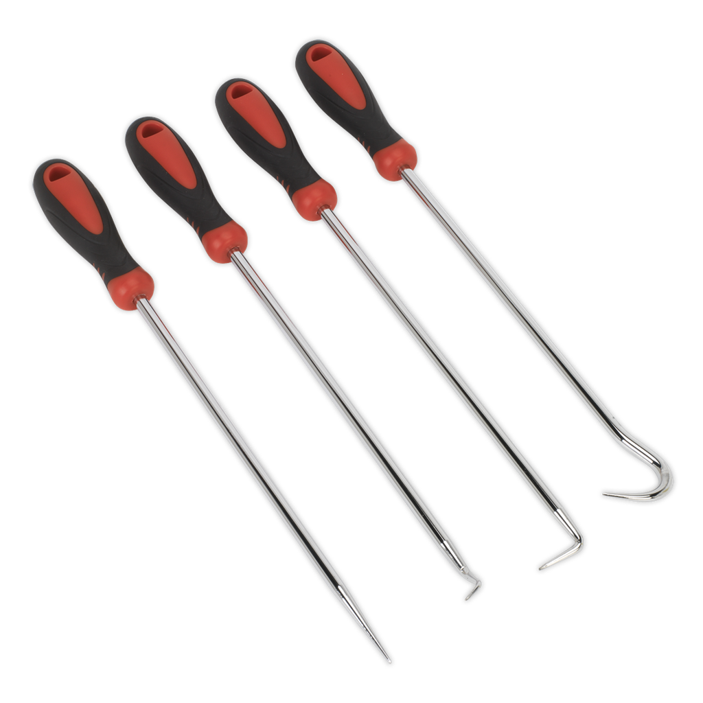 Sealey Extra-Long Pick & Hook Set 4pc