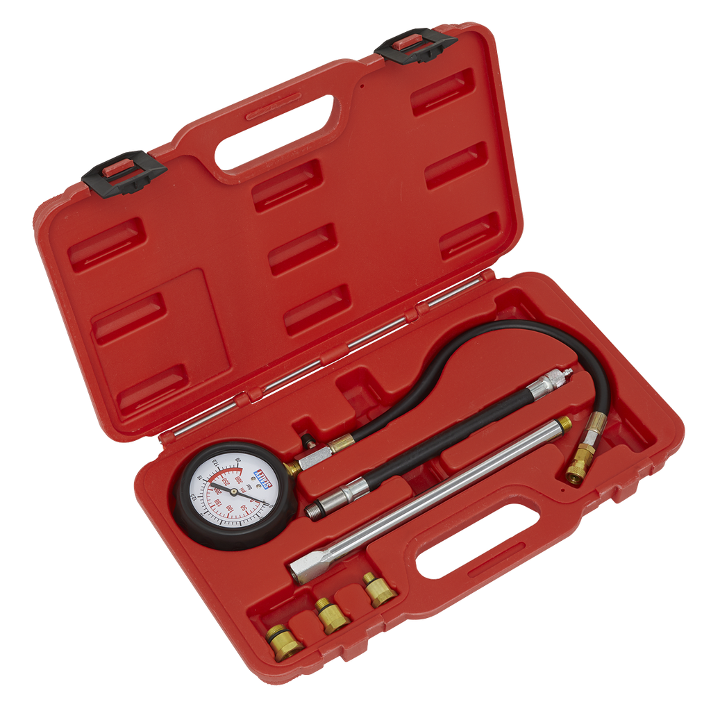 Sealey Petrol Compression Tester Deluxe Kit 6pc