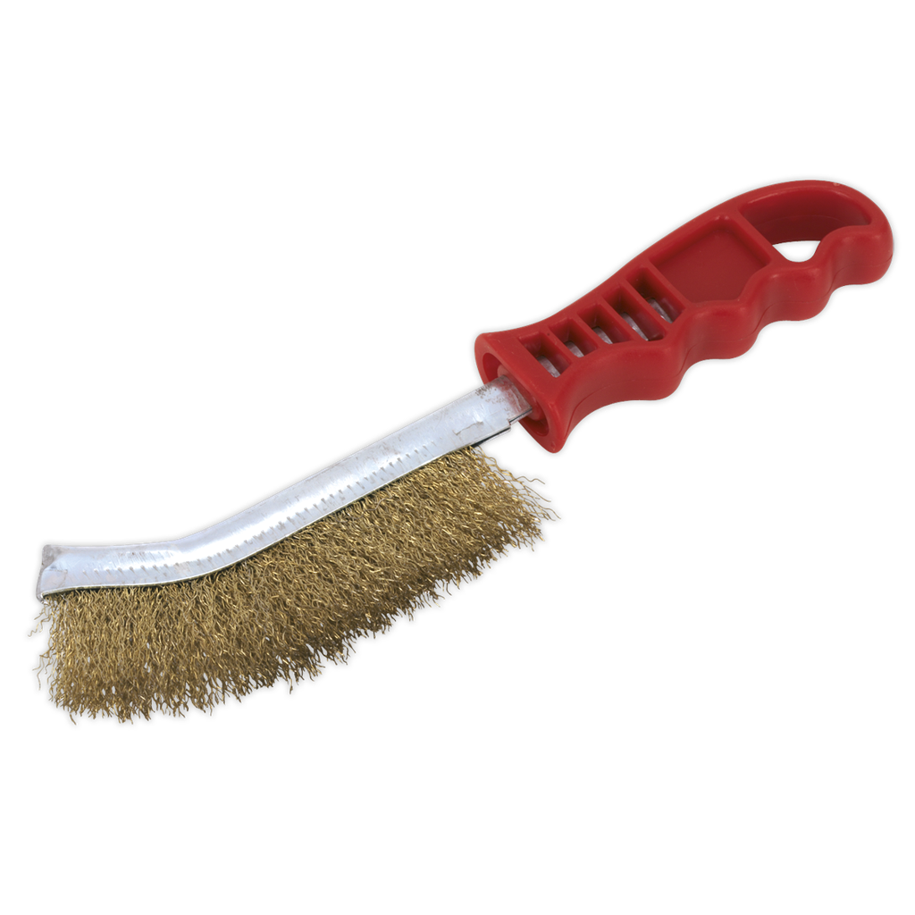 Sealey Wire Brush Brassed Steel Plastic Handle