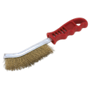 Sealey Wire Brush Brassed Steel Plastic Handle