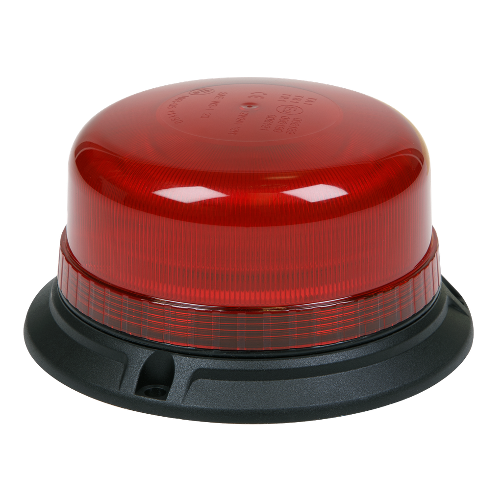 Warning Beacon with Bolt Fixing 3 x 6.5mm 36W SMD LED 12/24V - Red