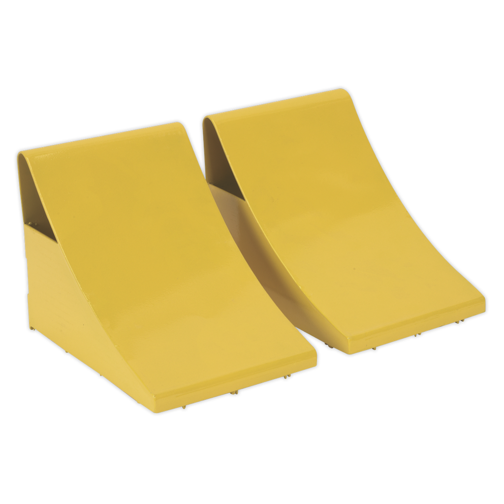 Sealey Heavy-Duty Steel Wheel Chocks 4kg - Pair