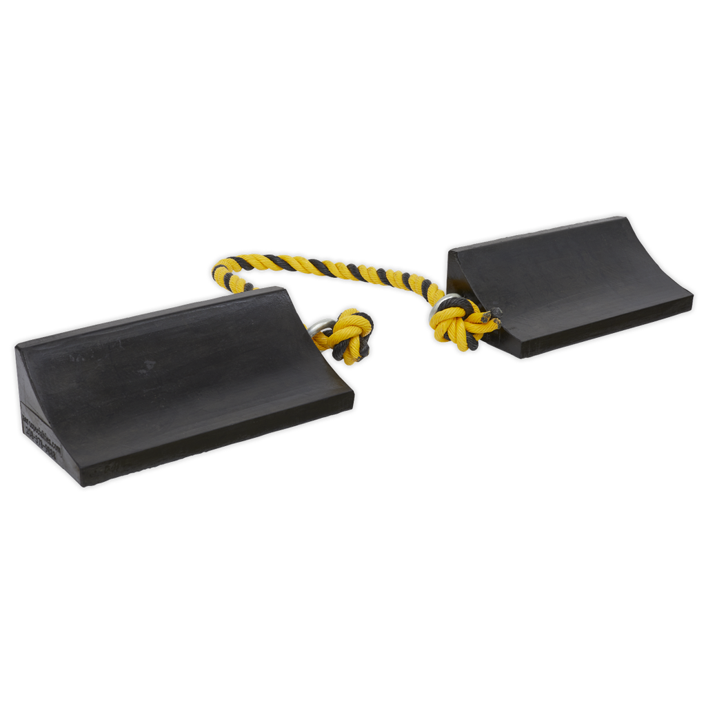 Rubber Wheel Chocks Heavy-Duty - Pair