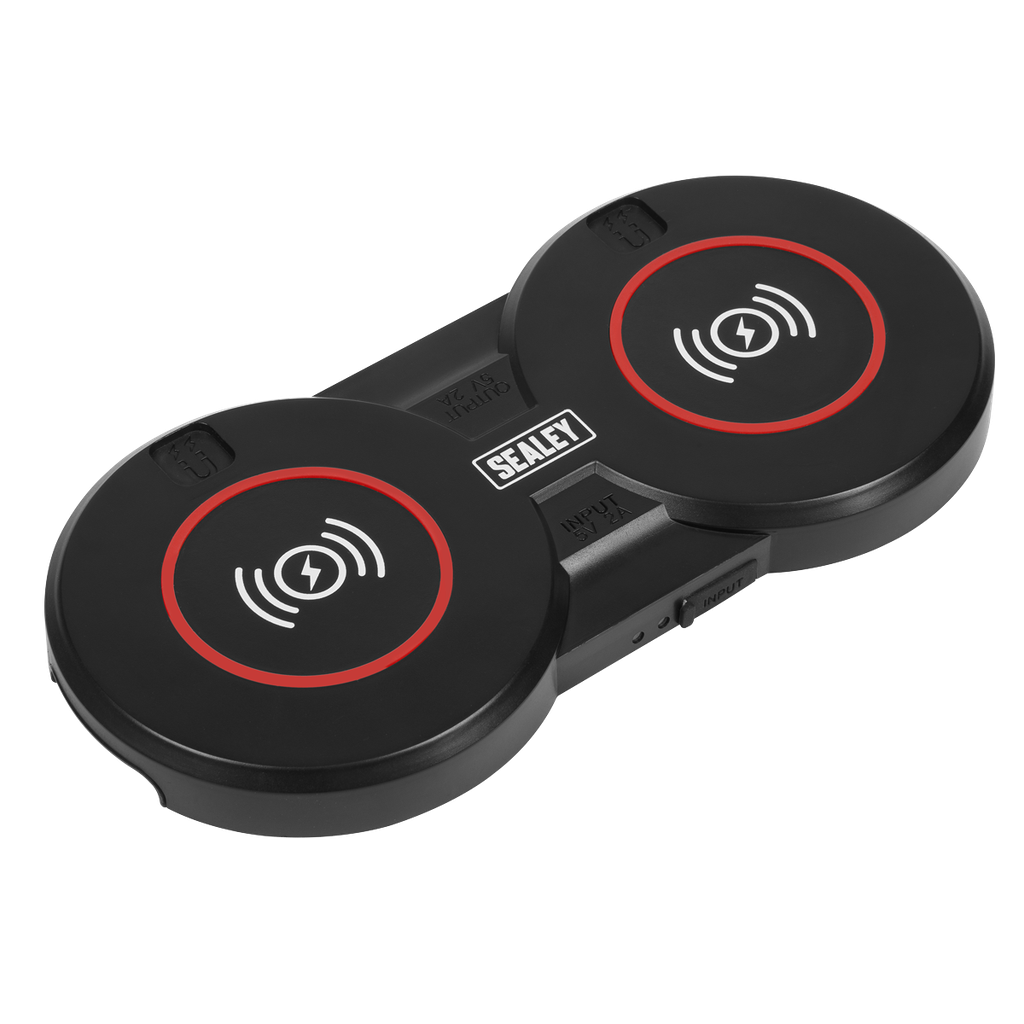 Sealey Wireless Charging Base Double 5V⎓2A