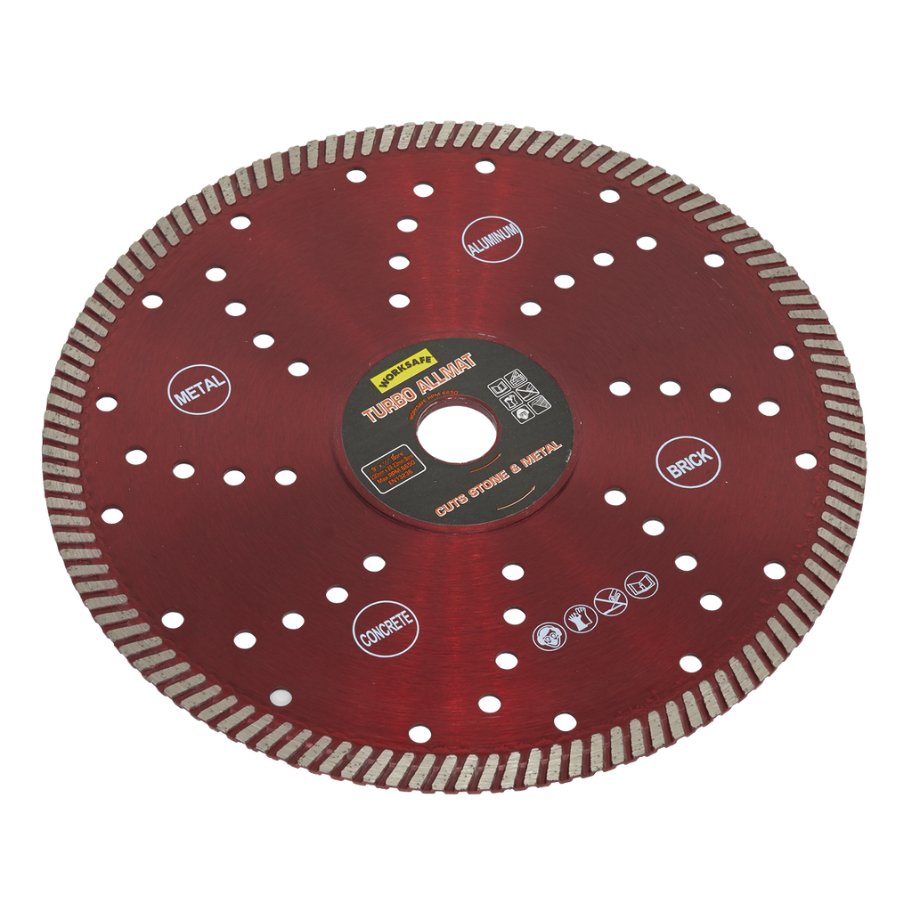 Sealey Worksafe® Turbo Allmat Diamond Blade 230 x 22mm