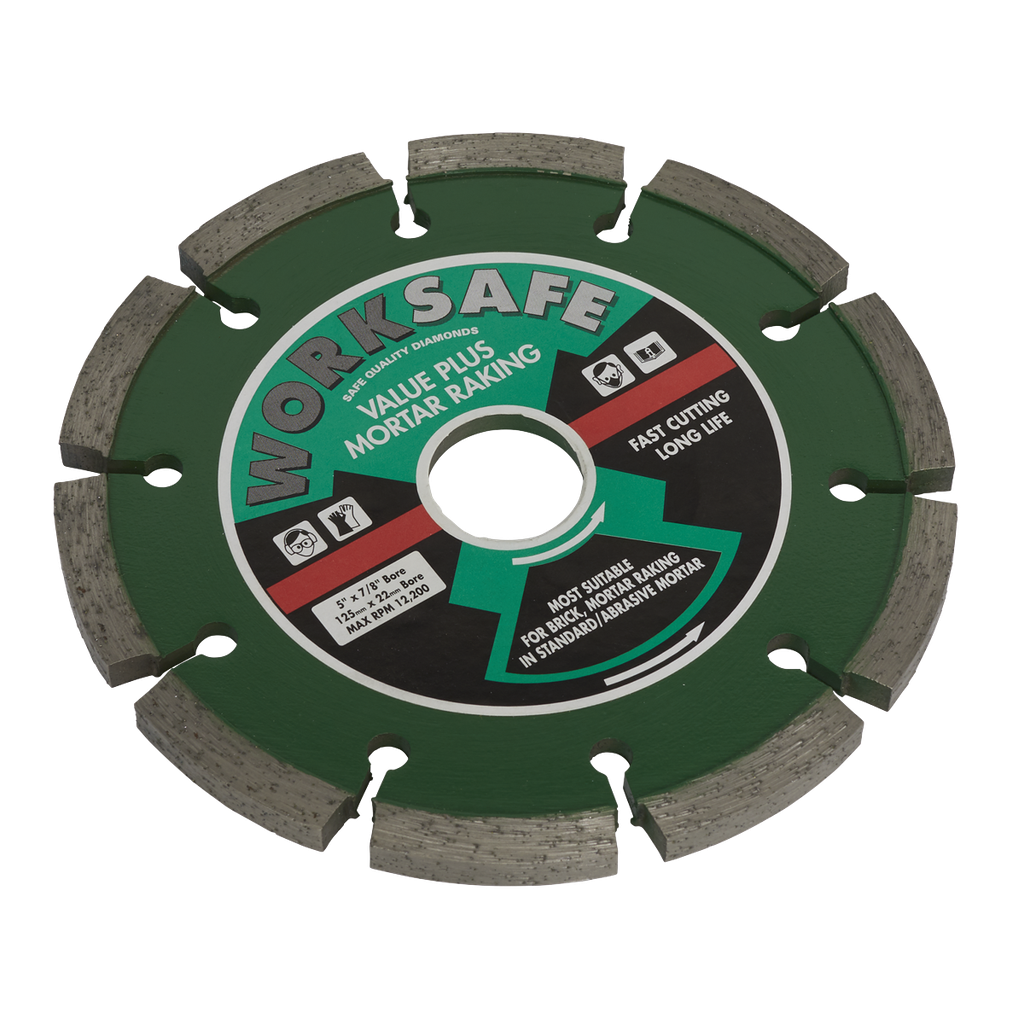 Sealey Worksafe® Value Plus Diamond Blade 125 x 22mm