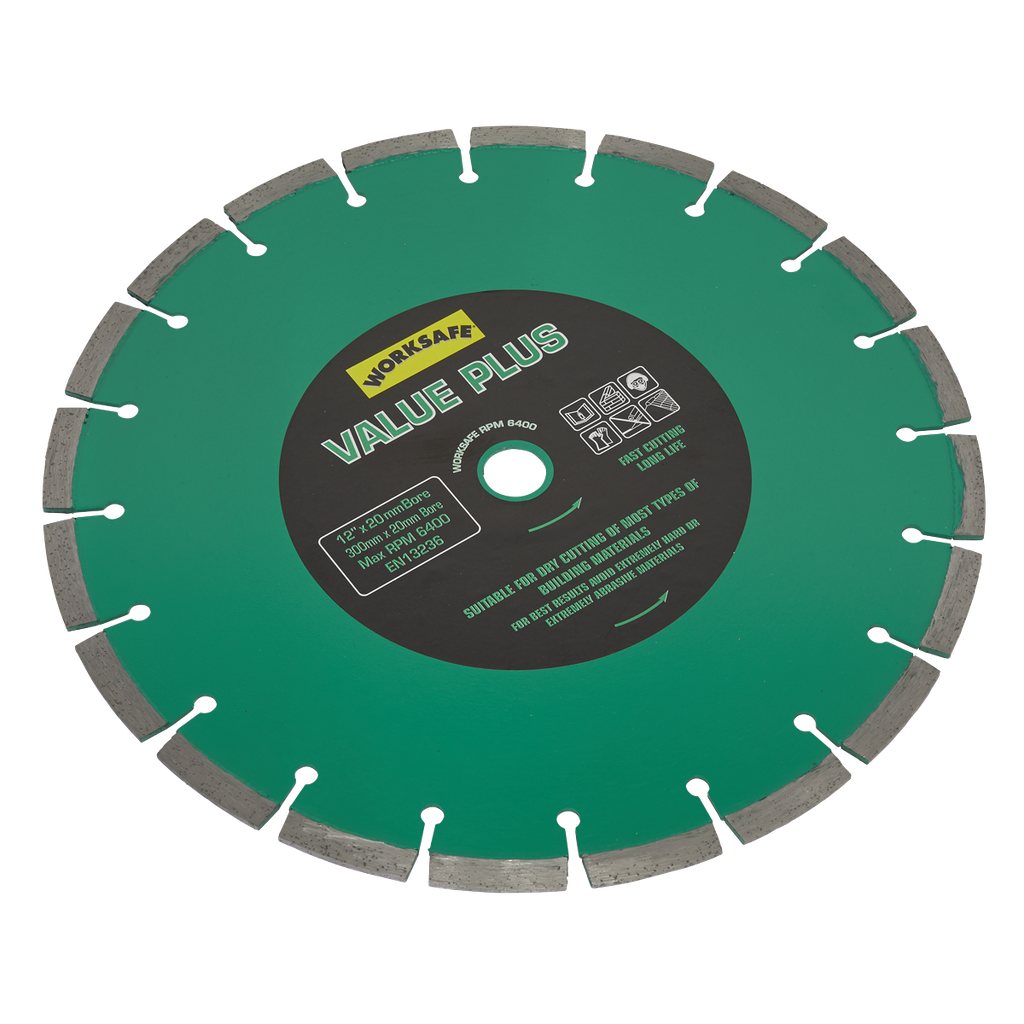 Sealey Worksafe® Value Plus Diamond Blade 300 x 20mm