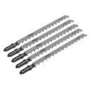 Sealey Worksafe® Jigsaw Blade for Wood & Plastics 90mm 8tpi - Pack of 5