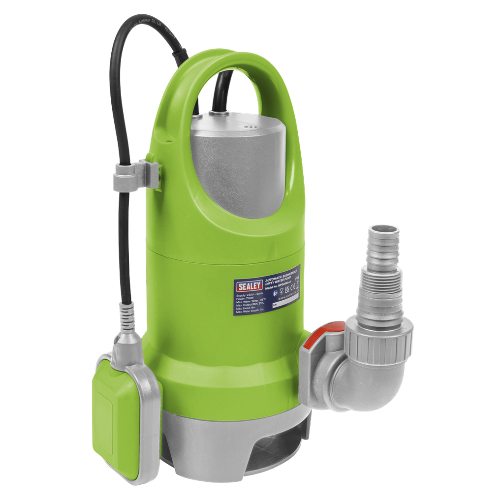 Sealey Automatic Submersible Dirty Water Pump 225L/min 230V
