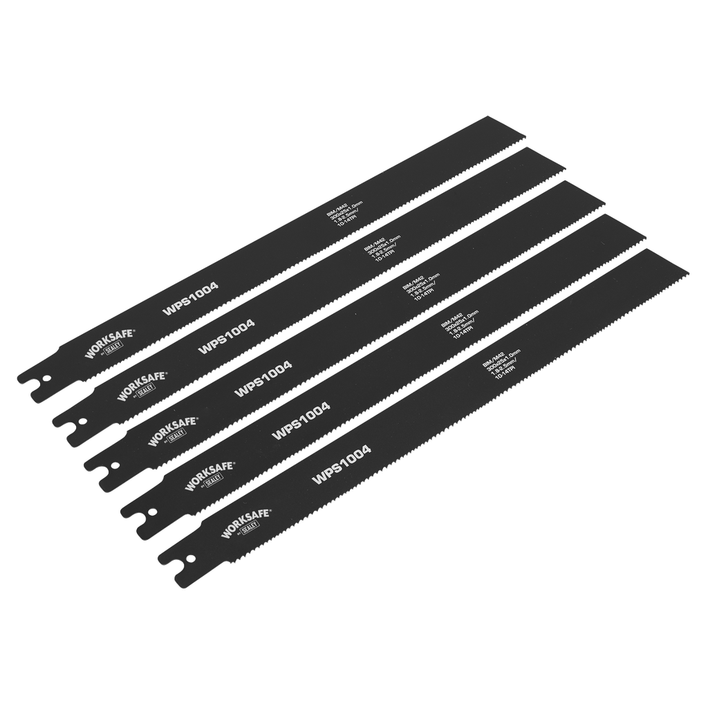 Sealey Worksafe® Pipe Saw Blade 300 x 25 x 1mm 10-14tpi - Pack of 5