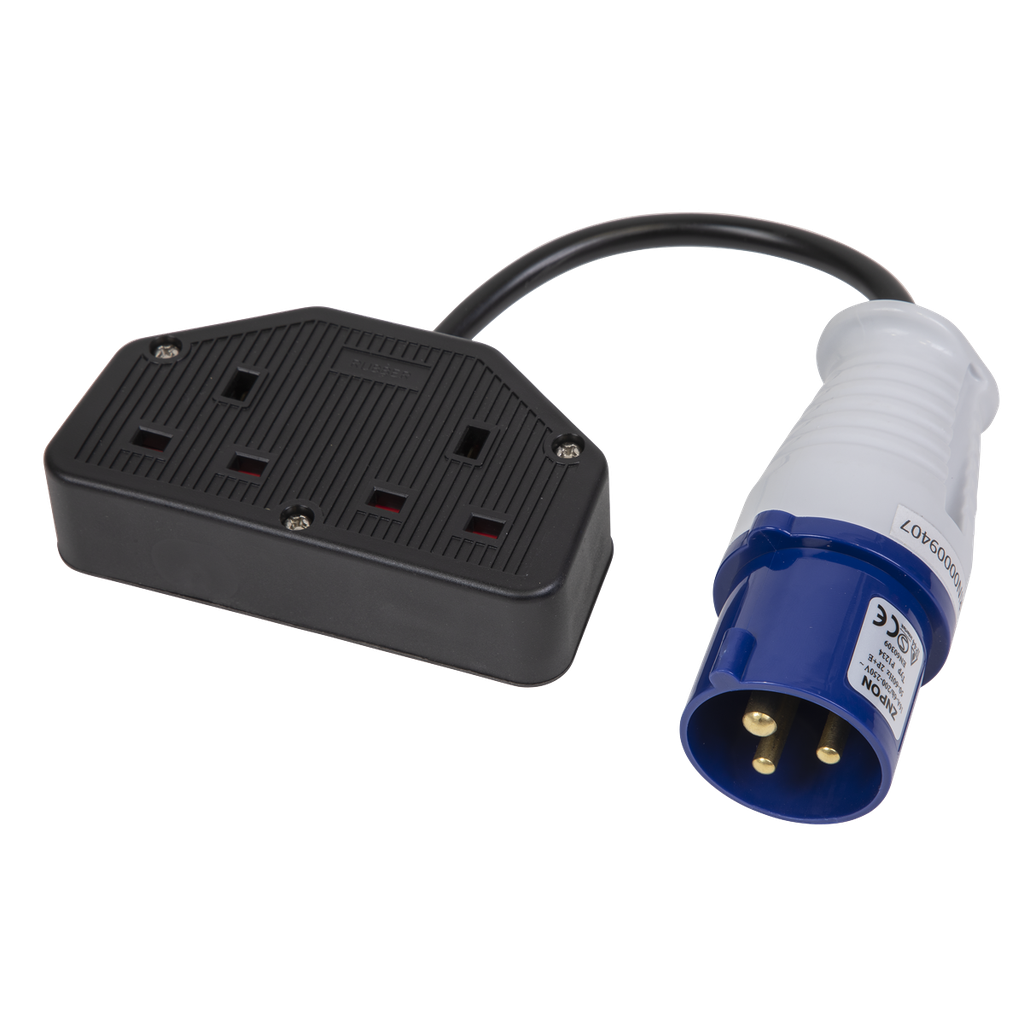 Twin Trailing Socket & Cable Set 16A/13A