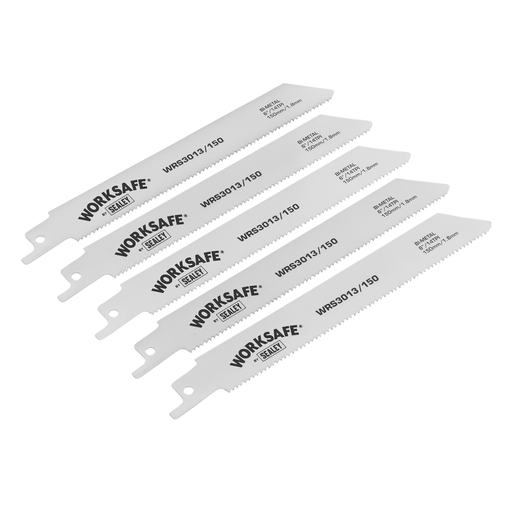 Sealey Worksafe® Reciprocating Saw Blade 150mm 14tpi - Pack of 5