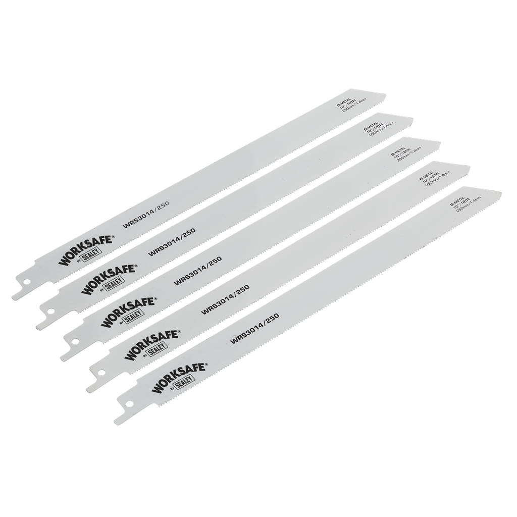 Worksafe® Reciprocating Saw Blade for Metal 250mm 18tpi - Pack of 5