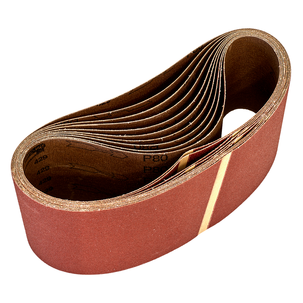 Worksafe® 100 x 620mm Sanding Belt 80Grit - Pack of 10