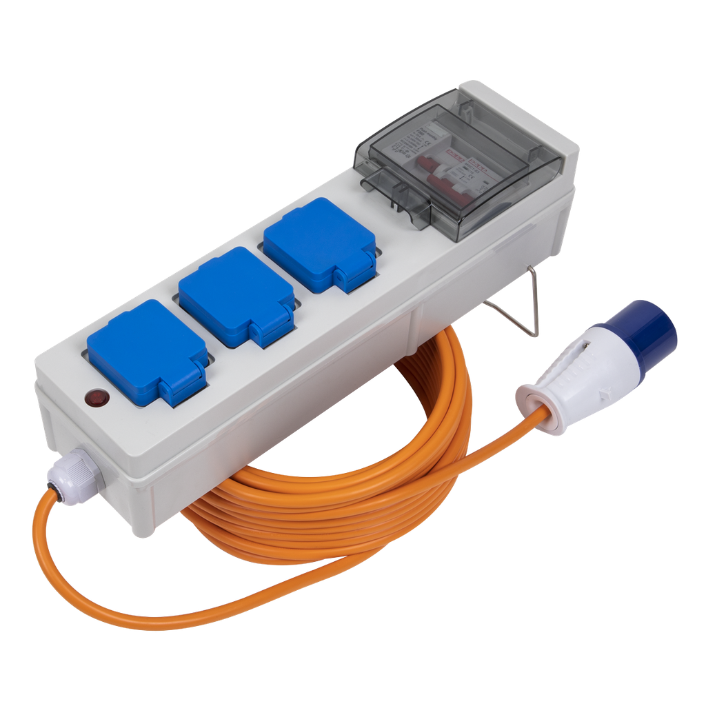 Sealey Caravan & Camping Mains Unit 15m with RCD